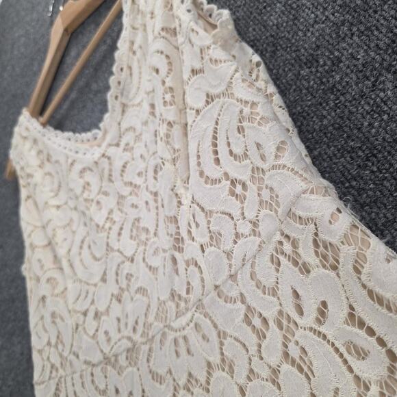 Altar'd State Dress Womens Medium Ivory Lace Fit & Flare Sleeveless V Neck Boho - Picture 5 of 12